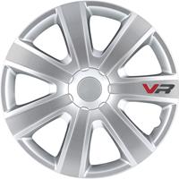 4-Delige Wieldoppenset VR 15-inch zilver/carbon-look/logo