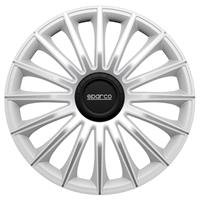 4-Delige Sparco Wieldoppenset Treviso 14-inch zilver