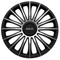 Sparco Radkappen Torino 16 Zoll Abs Schwarz / Silber 4er Set