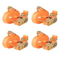 vidaXL Spanbanden 0,4 ton 6mx25mm oranje 4 st