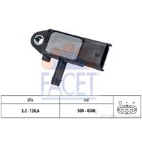 Sensor, uitlaatgasdruk FACET, u.a. für Fiat, Opel, Chevrolet, Ford, Vauxhall, Alfa Romeo, Saab, Lancia, Chrysler, Cadillac, Jeep