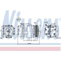 Compressor, airconditioning NISSENS, Spanning (Volt)12V, u.a. für VW