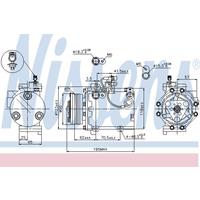 Compressor, airconditioning NISSENS, Spanning (Volt)12V, u.a. für Fiat, Suzuki