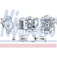 Compressor, airconditioning NISSENS, Spanning (Volt)12V, u.a. für Dacia, Lada, Renault
