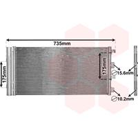 vanwezel Condensor, airconditioning VAN WEZEL 15005004