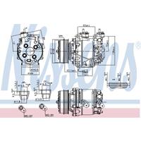 Compressor, airconditioning NISSENS, Spanning (Volt)12V, u.a. für Honda
