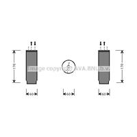 PRASCO Trockner CHRYSLER,DODGE CRD073 4798017,5066503AA,5066503AB Klimatrockner,Klimaanlage Trockner,Klimafilter,Trockner, Klimaanlage 5066635AA