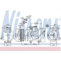 Compressor, airconditioning NISSENS, Spanning (Volt)12V, u.a. für Mazda