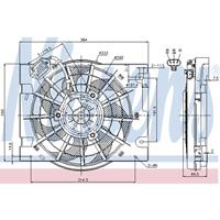 Koelventilatorwiel NISSENS, Diameter (mm)290mm, Spanning (Volt)12V, u.a. für Opel, Vauxhall