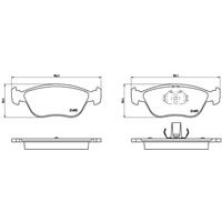 BREMBO Bremsbeläge P 86 024 Bremsklötze,Scheibenbremsbelag VOLVO,V70 I LV,C70 I Cabriolet,C70 I Coupe,S70 LS