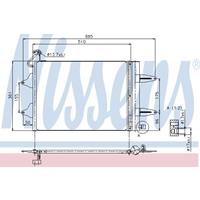 Kondensator, Klimaanlage | NISSENS (94628)