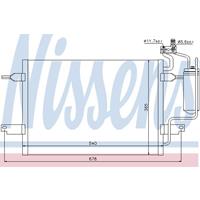 Condensor, airconditioning NISSENS, u.a. für Opel, Vauxhall