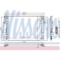 Condensor, airconditioning NISSENS, u.a. für Chrysler, Lancia