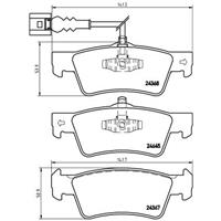 Remblokkenset achterzijde Brembo premium VW VOLKSWAGEN TRANSPORTER V Bestelwagen (7HA, 7HH, 7EA, 7EH) 1.9 TDI