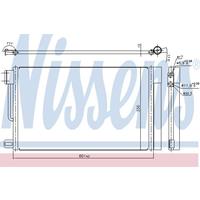 Condensor, airconditioning NISSENS, u.a. für Opel, Fiat, Alfa Romeo, Citroën, Vauxhall, Peugeot