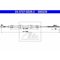 Seilzug, Feststellbremse hinten ATE 24.3727-0229.2