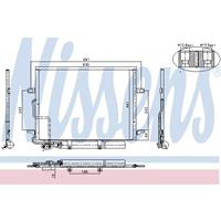 Condensor, airconditioning NISSENS, u.a. für Mercedes-Benz