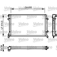 Radiateur Valeo, u.a. für Seat, VW, Skoda, Audi