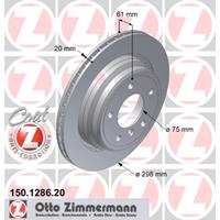 Bremsscheibe Hinterachse Zimmermann 150.1286.20