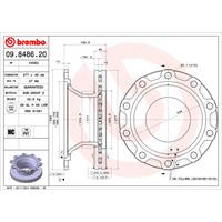 Remschijf COATED DISC LINE BREMBO, Remschijftype: Binnen geventileerd, u.a. für Volvo
