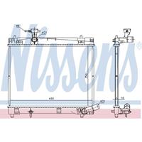 Radiateur NISSENS, u.a. für Subaru, Toyota