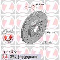 Remschijf SPORT REMSCHIJF COAT Z Zimmermann, Remschijftype: Buiten geventileerd, u.a. für VW, Skoda