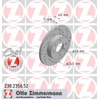 Zimmermann Bremsscheiben 230.2356.52 Scheibenbremsen,Bremsscheibe FIAT,ALFA ROMEO,LANCIA,PUNTO 188,PANDA 169,SEICENTO 187,BARCHETTA 183,PUNTO 176