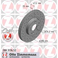 Remschijf SPORT REMSCHIJF COAT Z Zimmermann, Remschijftype: Binnen geventileerd, u.a. für Honda