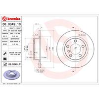 Remschijf COATED DISC LINE BREMBO, Remschijftype: Massief, u.a. für KIA