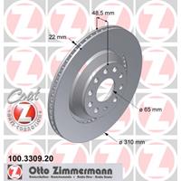 Remschijf COAT Z Zimmermann, Remschijftype: Buiten geventileerd, u.a. für Audi, VW, Skoda, Seat