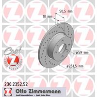 Zimmermann Bremsscheiben 230.2352.52 Scheibenbremsen,Bremsscheibe FIAT,ALFA ROMEO,LANCIA,STILO 192,BRAVO II 198,STILO Multi Wagon 192,MULTIPLA 186