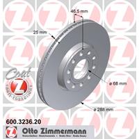 Remschijf COAT Z Zimmermann, Remschijftype: Buiten geventileerd, u.a. für VW, Skoda