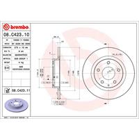 2 Disques De Frein Brembo Vernis Uv 08.c653.11