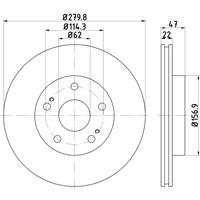 Bremsscheibe Vorderachse Hella 8DD 355 116-771
