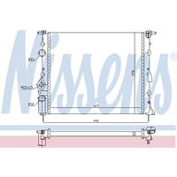 NISSENS Wasserkühler 639371 Kühler,Motorkühler RENAULT,NISSAN,DACIA,CLIO II BB0/1/2_, CB0/1/2_,KANGOO KC0/1_,SCÉNIC I JA0/1_,MEGANE Scenic JA0/1_