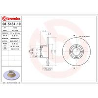 BREMBO Bremsscheibe ROVER,AUSTIN 08.5464.10 21A2612,GBD90806,21A2612SLP Bremsscheiben,Scheibenbremsen