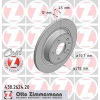 Remschijf COAT Z Zimmermann, Remschijftype: Massief, u.a. für Opel, Chevrolet, Vauxhall