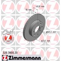 Remschijf COAT Z Zimmermann, Remschijftype: Binnen geventileerd, u.a. für Hyundai, KIA