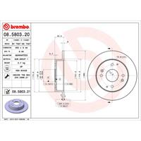 Remschijf COATED DISC LINE BREMBO, Remschijftype: Massief, u.a. für Honda