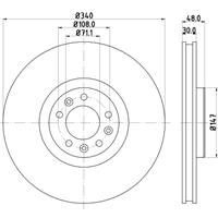 hellapagid Bremsscheibe 'PRO' | HELLA PAGID (8DD 355 119-651)