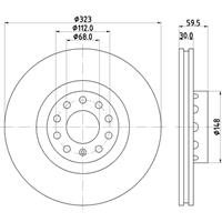 Volkswagen Remschijf Gecoat 54221PRO 8DD355118611