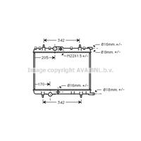 PRASCO Wasserkühler PE2300 Kühler,Motorkühler PEUGEOT,CITROËN,206 Schrägheck 2A/C,206 CC 2D,307 SW 3H,307 CC 3B,307 3A/C,308 SW,206 SW 2E/K,206+ T3E
