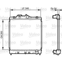 Valeo Wasserkühler 731434 Kühler,Motorkühler HONDA,CIVIC VI Hatchback EJ, EK,CIVIC VI Fastback MA, MB,CRX III EH, EG,CIVIC VI Aerodeck MB, MC