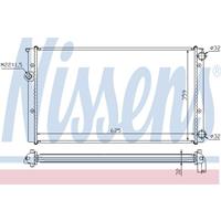 Radiateur NISSENS, u.a. für VW