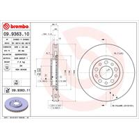 1 Remschijf Brembo Vernis Uv 09.9374.21