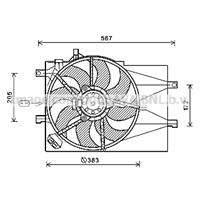 Kühler, Motorkühlung AVA HD2175