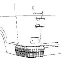 mercedes-benz Achterbumper Rechts Plastic -vijskap