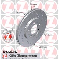Bremsscheibe 'SPORT COAT Z' | Zimmermann (100.1233.52)