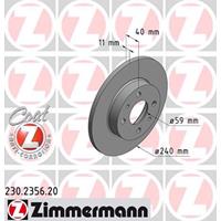 Remschijf COAT Z Zimmermann, Remschijftype: Massief, u.a. für Lancia, Fiat, Alfa Romeo, Yugo, Zastava, Abarth, Ford