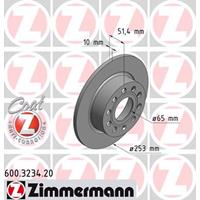 Remschijf COAT Z Zimmermann, Remschijftype: Massief, u.a. für Seat, Skoda, VW, Audi